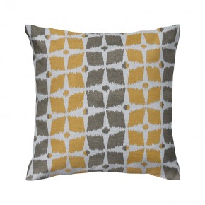 Capa de almofada geométrico linho cru com marrom