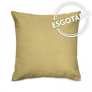 Capa de almofada suede amarelo curry