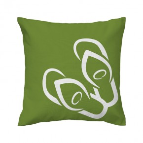 Capa de almofada verde Havaiana - Coleção Ícones do Brasil (design exclusivo VivaIn)