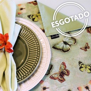 Jogo americano borboletas dupla face