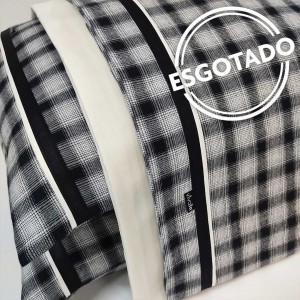 Jogo de lençol flanela KING Diamante Negro