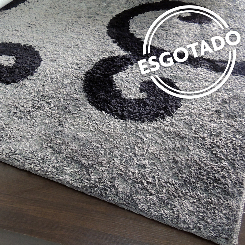 Tapete Lieve Cinza Com Preto 1 50 X 2 00 M