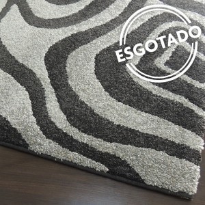 Tapete Majestic Stone cinza com preto 1,50 x 2,00 m