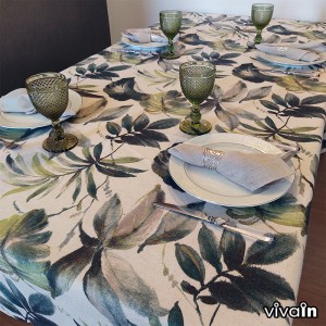 Toalha de mesa linho misto floral